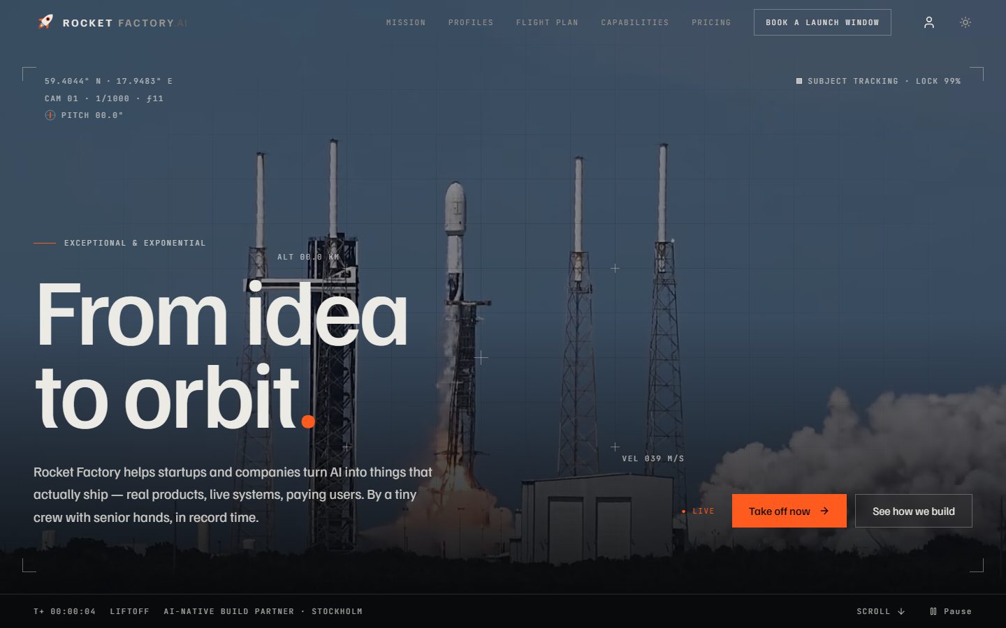 Rocket Factory website